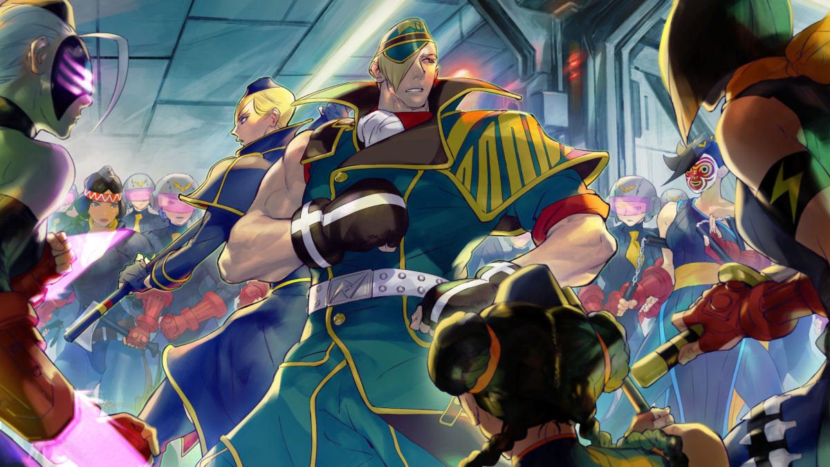 An illustration of Ed fighting as a member of Shadaloo.