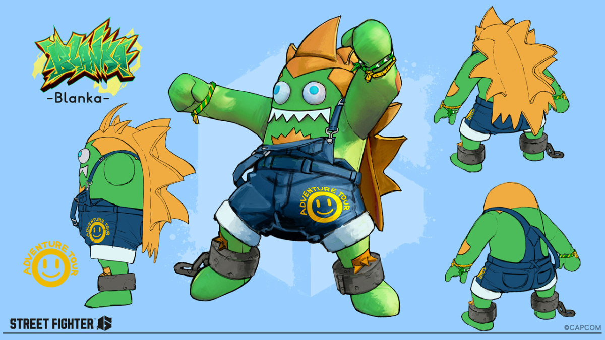 Concept art of Blanka's Costume 3 in Street Fighter 6.