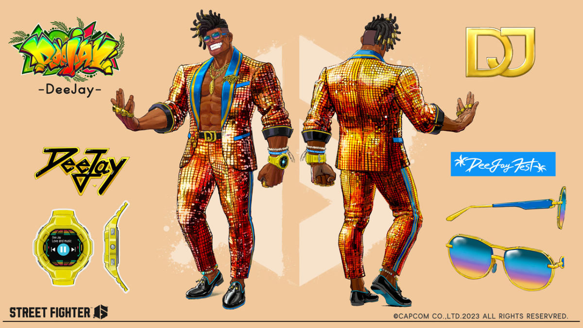 Concept art of Dee Jay's Costume 3 in Street Fighter 6.