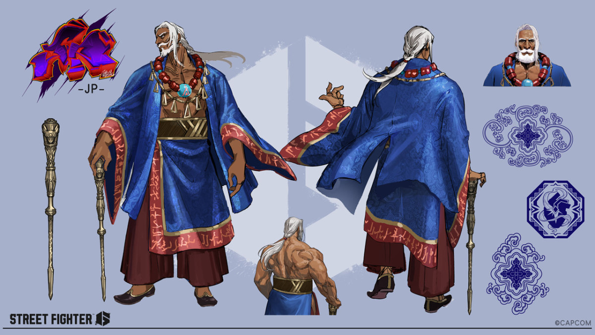 Concept art of JP's Costume 3 in Street Fighter 6.